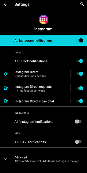 Reduce unnecessary Instagram notifications